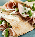 Mitades de pan Pita